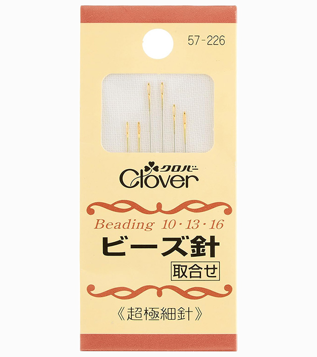 クロバー(Clover) ビーズ針 取合せ 超極細針 6本入り 57-226