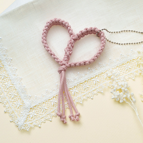 ハートのチャーム ピンク